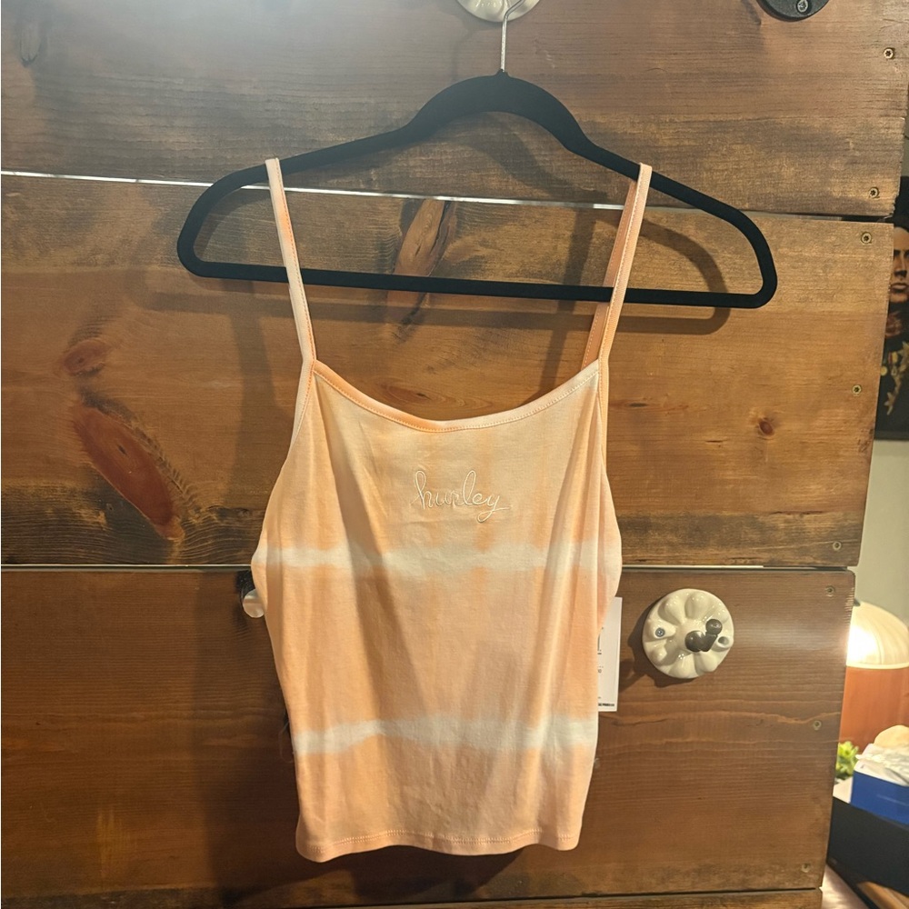 Hurley Peach and White Camisole